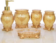 5pcs Bathroom Accessories Set, Soap Dispenser, Toothbrush Holder, Bathroom