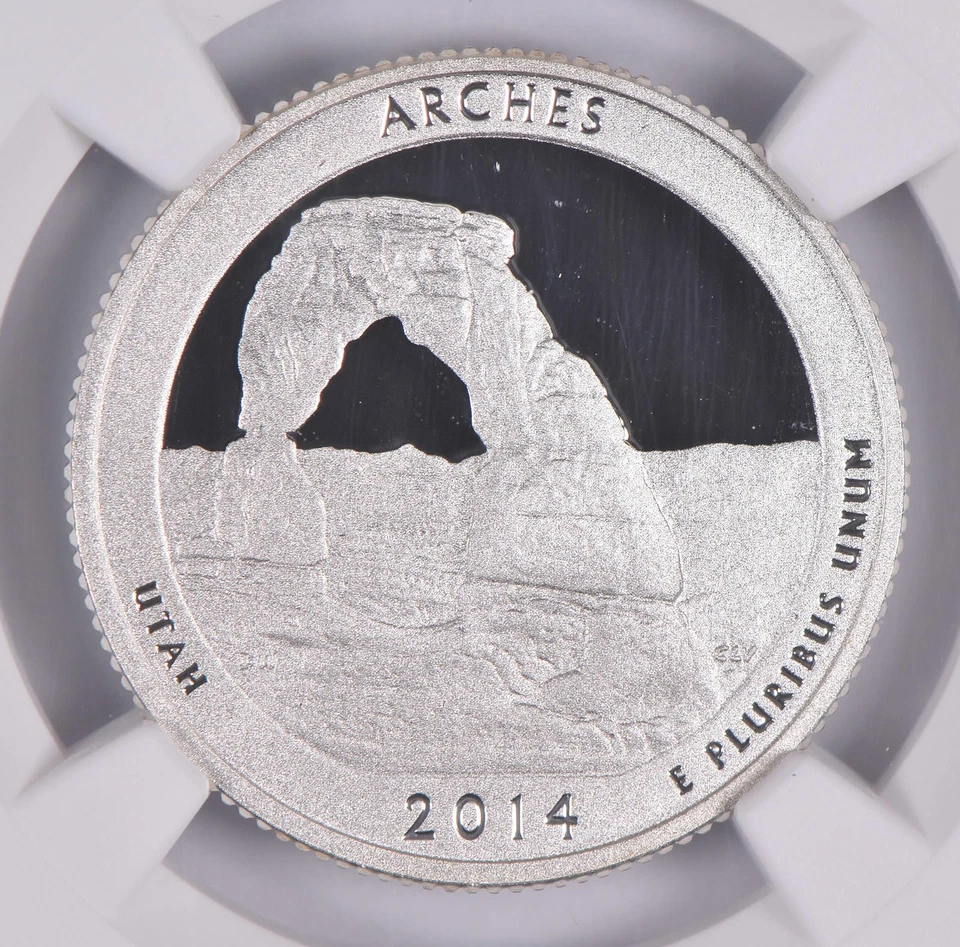 2014-S Silver PF69 ANT Arches Quarter Limited Edition NGC *4505 - Image 3 of 4