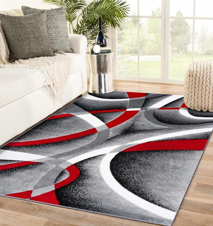 2305 Gray 5x7 Abstract Area Rug, 5 x 7 ft - Image 4 of 4