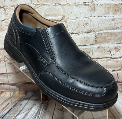 Timberland Pro Mens Branston ESD Slip On Shoe 10.5 M Alloy Toe Leather Black