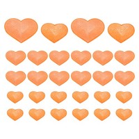 AufnäHer Zum AufbüGeln Mit Pailletten 28 StüCk, Applikation Zum AufnäHen, Orange