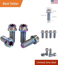 Iridescent Titanium Torx Bolts M8x20mm - 4 Pack for Automotive Upgrades