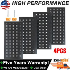 Metal Pegboard Panels 4 Pcs 24" x 12" Wall Organizer for Garage Tool Heavy Duty