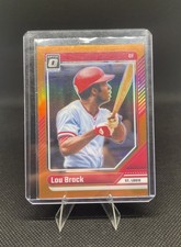 2024 Donruss Optic Baseball Lou Brock /199 Orange Optic #72 Cardinals SP
