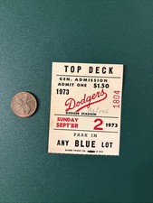 GEOFF ZAHN MLB DEBUT 1973 Astros Dodgers ticket stub LEE MAY 2 HR RADER HR