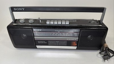VTG Sony CFS-210 Sound Rider Boombox AM/FM Cassette Tape Black