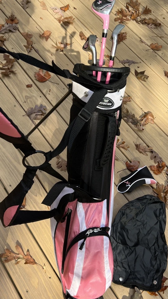Juego de golf Precise X7 Junior bolsa de pie rosa 22 híbrido, 6/7, 9/P, putter 4 palos diestro Foto 4 de 4