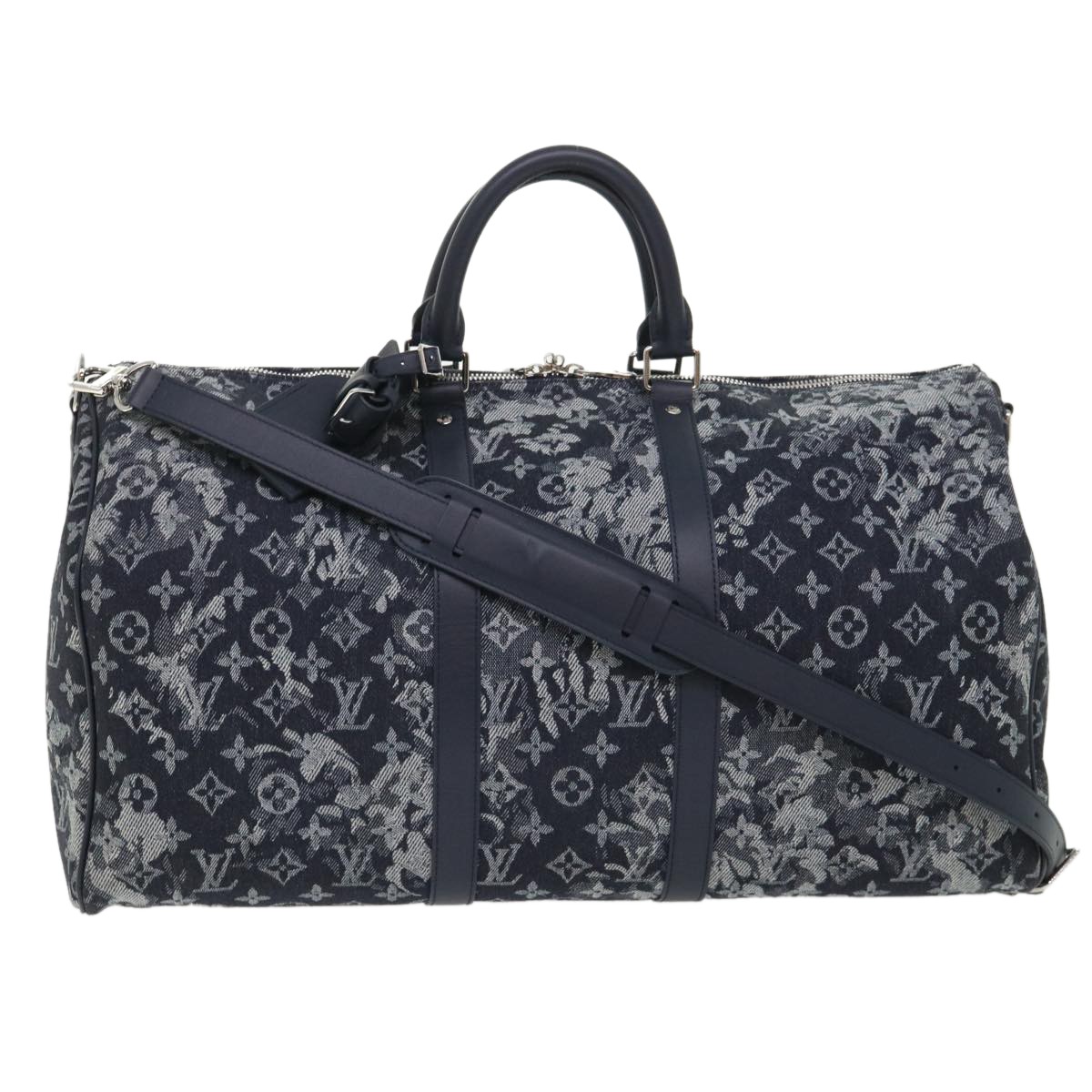 LOUIS VUITTON Monogram Tapestry Keepall Bandouliere 50 Boston