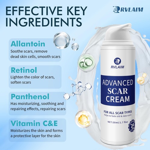 Rvlaim Scar Cream Gel, Advanced Silicone Scar Gel, Professional Scar Removal - Picture 2 of 8