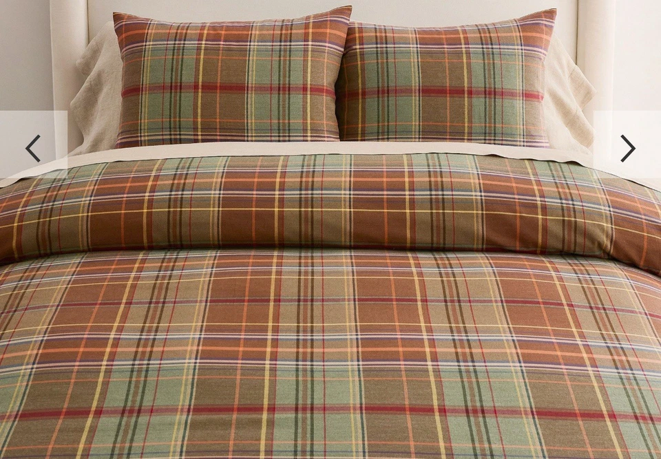 Funda nórdica Pottery Barn Woodrow a cuadros King/Cal King, fundas King nueva con etiquetas venta al por menor $329 Foto 2 de 4