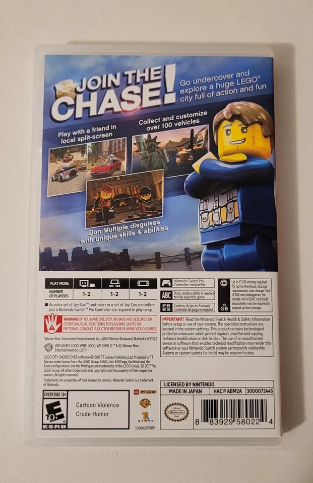 Nintendo Switch LEGO, City Undercover 2017 Videojuego Usado Foto 2 de 4