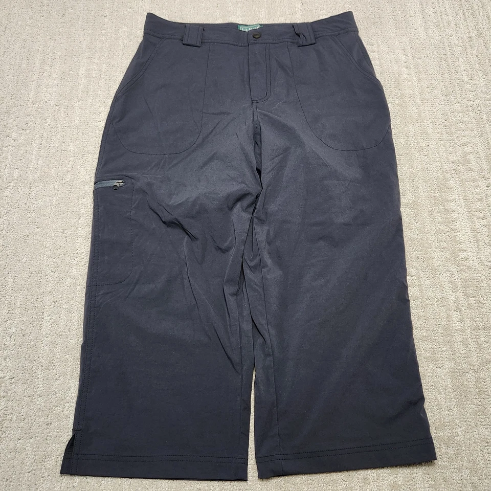 LL Bean Cycling Pants Women Small Comfort Trail Padded Full Seat Straight Crop - Image 4 of 4