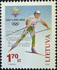 2002 Lithuania Winter Olympics Themed Stamps MNH, SC#710 (CV $1.40)