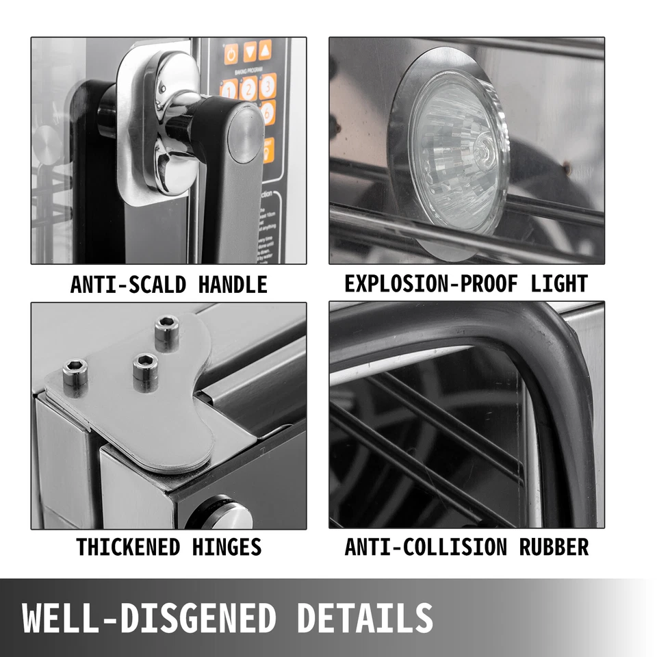 VEVOR 60 L Mini Four Électrique Mini-Four Avec Chaleur Tournante Four À Pizza - Photo 4/4