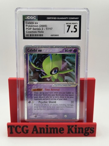 2005 POKEMON POP SERIES 2 CELEBI EX #17/17 PROMO HOLO FOIL CGC 7.5 E10