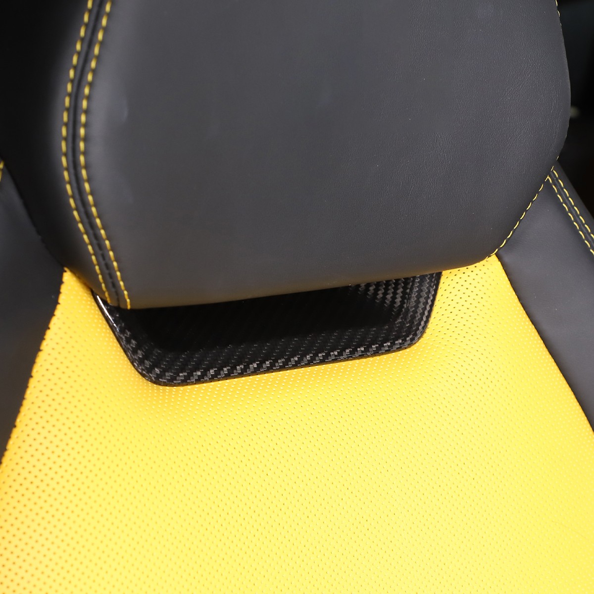 2PCS Real Carbon Fiber Seat Headrest Trim Cover For Lamborghini URUS 2018-21 US