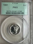 1941 Mercury Dime PCGS PR63