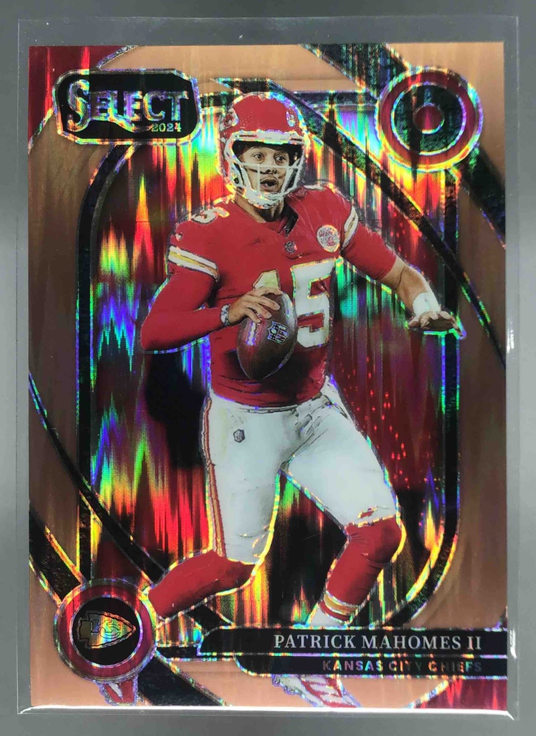 Patrick Mahomes II 2024 Panini Select Copper Prizm Shock #/299 #223 Chiefs
