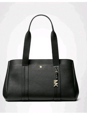 Michael Kors Romee Large Black Leather East West Tote Bag