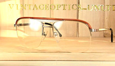 Oleg Cassini OC 843 Mid Century Combination Aviator Half Rim Eyeglasses Frame.