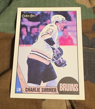 1987-88 O-Pee-Chee NHL Charlie Simmer Blank Back Proof Card #52
