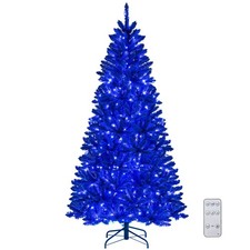7 FT Artificial Christmas Tree w/900 Branch Tips 340 LED Lights 3 Lighting Modes