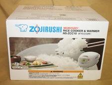 Zojirushi NS-ZCC10 5-1/2-Cup Neuro Fuzzy Rice Cooker and Warmer - Premium White