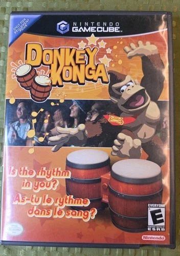 Donkey Konga (Nintendo GameCube GC) Complete w/ Manual