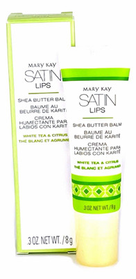 Mary Kay Satin Lips Shea Butter Lip Balm White Tea & Citrus 0.3 oz