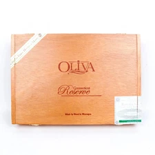 Oliva Double Toro Connecticut Reserve Wood Cigar Box 9.75" x 6.75" x 1.75"