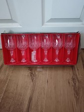 Vintage Cristal d’Arques Longchamp Lead Crystal Wine Glasses Set of 6-12 cl
