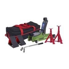 Sealey 1020LEHVBAGCOMBO 2tonne Low Entry Short Chassis Trolley Jack Hi-Vis Green
