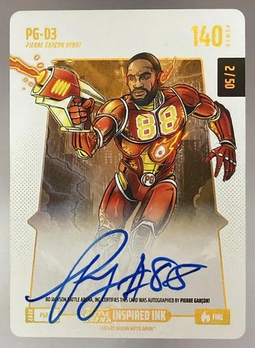 2026 Bo Jackson Battle Arena Griffey PG-D3 Pierre Garcon Autograph 2/50 Fire 140