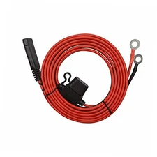 O Ring Terminal Wiring Harness SAE Cable - Battery Charging Cord 2-Pin 7ft