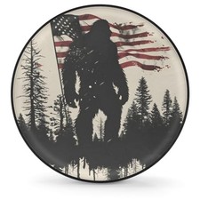 Spare Tire Cover for RV Trailer, American Flag 17in A1-American Flag Bigfoot