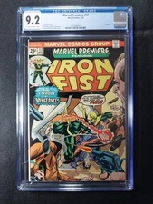 Marvel Premiere #17 CGC 9.2 NM- 3RD APP OF IRON FIST OW/WP 1974