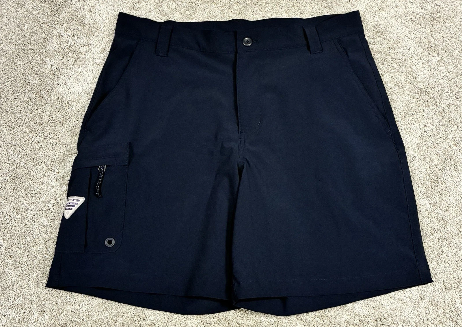 Columbia PFG Terminal Tackle Shorts Men's 34 Blue Performance Fishing Pockets