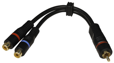 Cinch Y-Adapter ''Y-2B'' 20cm Cinch 1xStecker auf 2xBuchse High Quality