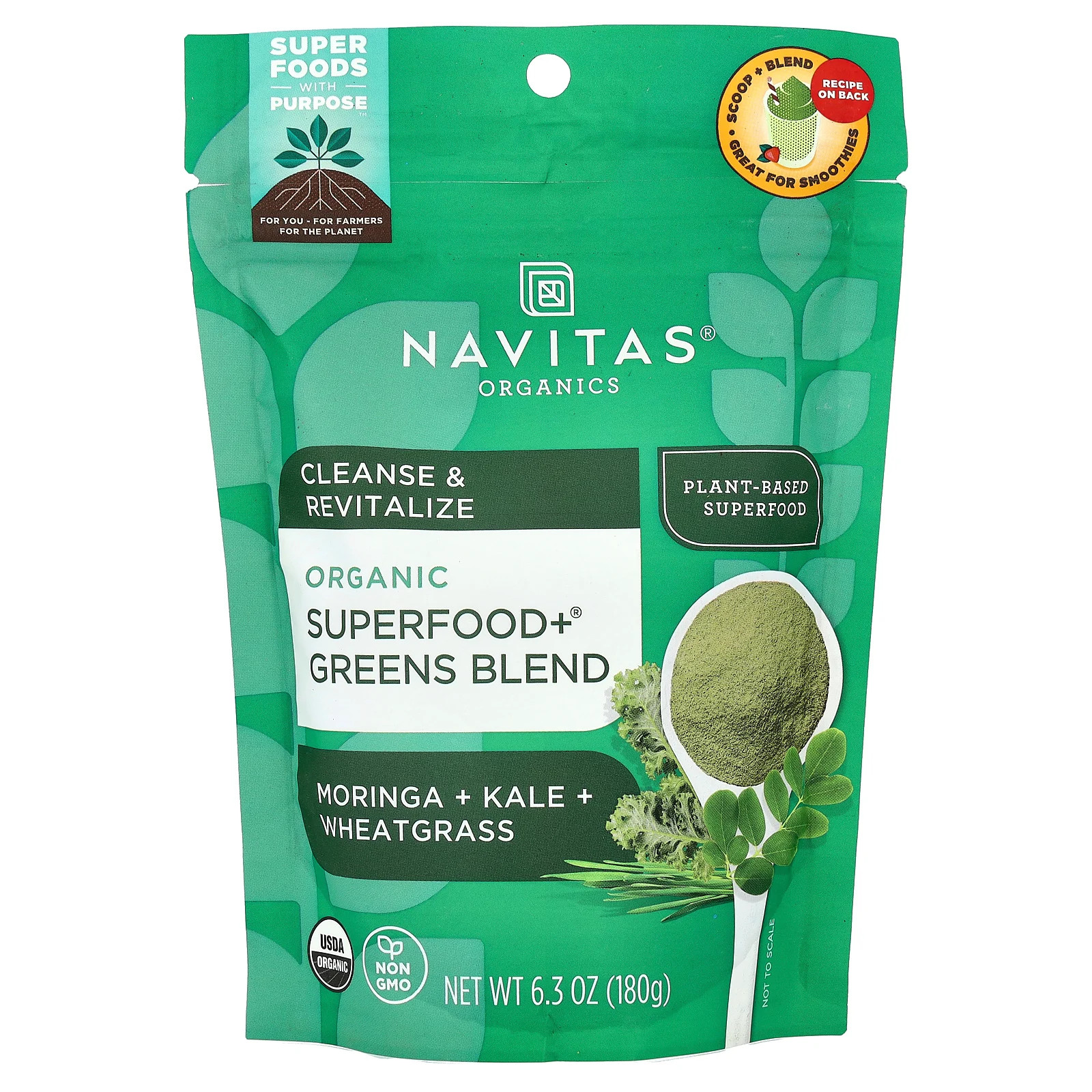 Organic Superfood+® Greens Blend, 6.3 oz (180 g)