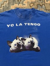 Yo La Tengo 90s Cat Tour Short Sleeve Blue T-shirt VK10168
