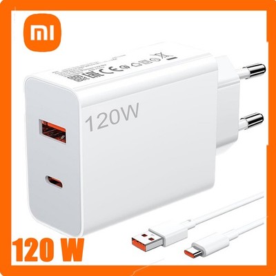 Für Xiaomi 120W Schnell Ladegerät Netzteil 6A 1M USB-C Kabel Redmi Note10/11/12