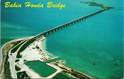Bahia Honda Bridge Koppel Color Card Hawthorne New Jersey Unposted Postcard