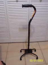 Guardian Bariatric Quad Cane With Large Base Adjustable Holds Up t0 500 Lbs. New