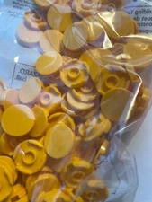 LEGO-NEW-#14769-BRIGHT LIGHT ORANGE-ROUND TILE 2 X 2-20 PIECES