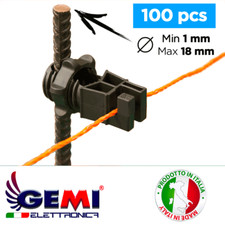Electric Fencing insulators for metal posts for electric fences 100 pcs Gemi