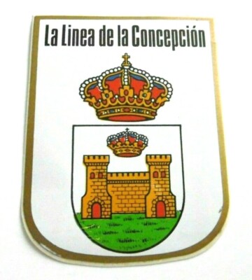 Souvenir-Aufkleber La Linea de la Concepcion Cadiz Andalusien ESP 80er Oldtimer