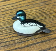 Ducks Unlimited Jett Brunet Miniature – Common Goldeneye Decoy Figurine – Resin