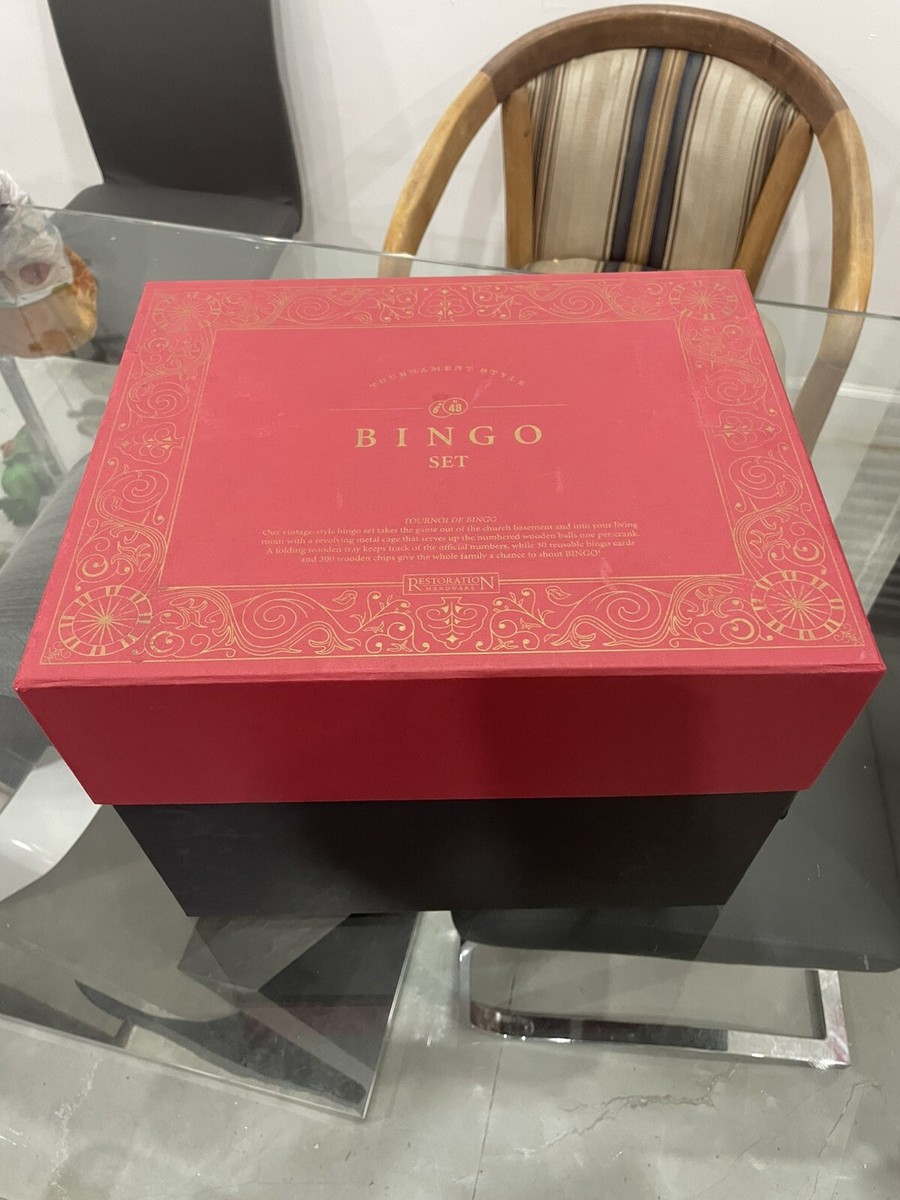 RARE RESTORATION HARDWARE BINGO SET TOURNAMENT STYLE w/ORIGINAL 10