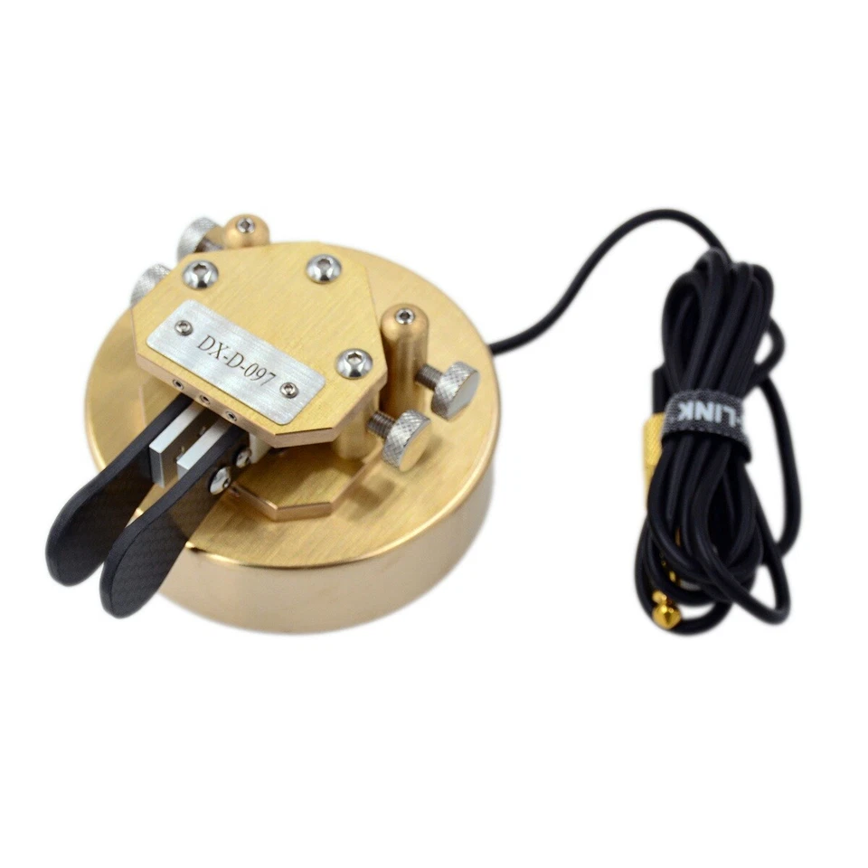 Heavy Morse Code Key Brass Telegraph CW Auto Torsion Bar Double Single Paddle - Image 2 of 4