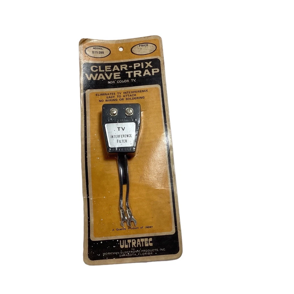 VTG Ultra Tec Clear Pix Wave Trap TV Interference Filter For Color TV Japan NOS - Image 2 of 2